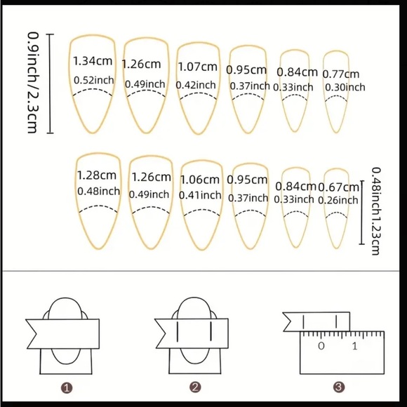 🚨Women’s Medium Length Press On Nails Neutral Design - Picture 4 of 5